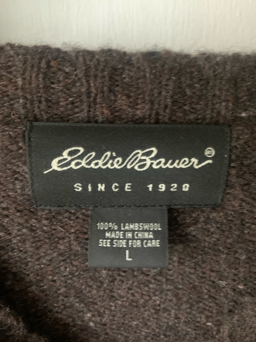 Eddie Bauer Vintage 90s y2k 100% Lambswool Argyle SweaterSize L - Picture 2 of 16